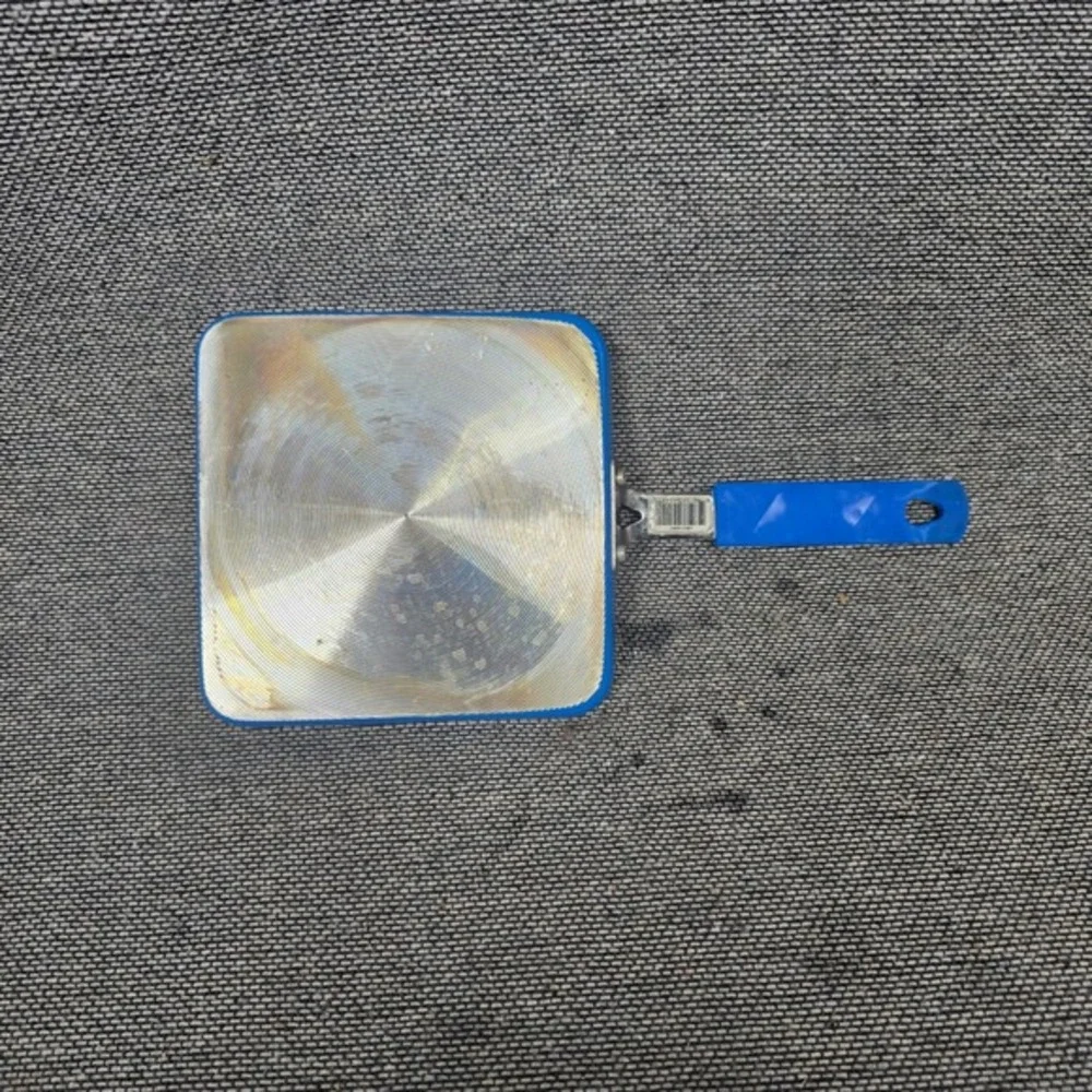 Small Square Nonstick Tamagoyaki Egg Blue Handle‎ 5.5 Inch Japanese Omelet Pan